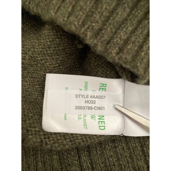 J Crew Lambswool Blend Crewneck Sweater Mens MEDIUM Olive Green Preppy Academia - Picture 5 of 9